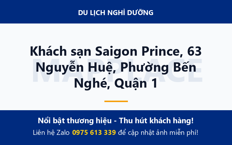 Khách sạn Saigon Prince, 63 Nguyễn Huệ, Phường Bến Nghé, Quận 1