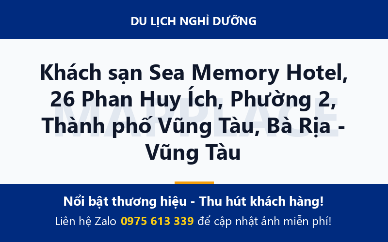 Khách sạn Sea Memory Hotel, 26 Phan Huy Ích, Phường 2, Thành phố Vũng Tàu, Bà Rịa - Vũng Tàu