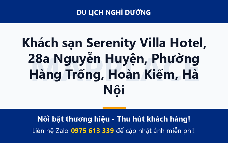 Khách sạn Serenity Villa Hotel, 28a Nguyễn Huyện, Phường Hàng Trống, Hoàn Kiếm, Hà Nội