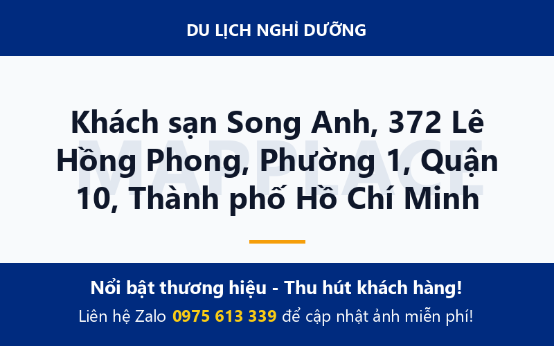 Khách sạn Song Anh, 372 Lê Hồng Phong, Phường 1, Quận 10, Thành phố Hồ Chí Minh