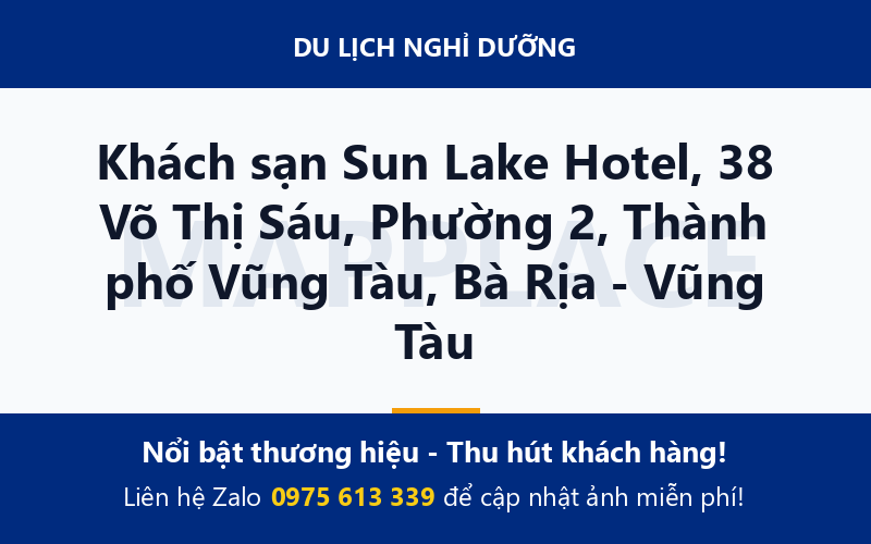 Khách sạn Sun Lake Hotel, 38 Võ Thị Sáu, Phường 2, Thành phố Vũng Tàu, Bà Rịa - Vũng Tàu