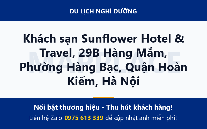 Khách sạn Sunflower Hotel & Travel, 29B Hàng Mắm, Phường Hàng Bạc, Quận Hoàn Kiếm, Hà Nội
