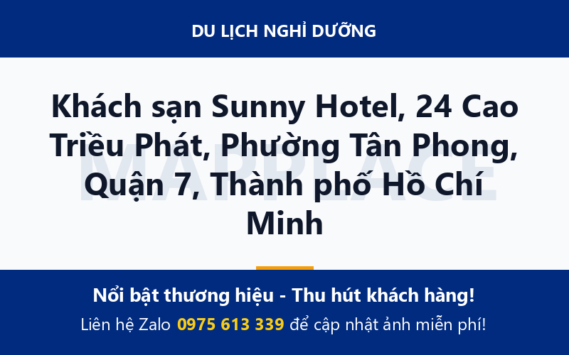 Khách sạn Sunny Hotel, 24 Cao Triều Phát, Phường Tân Phong, Quận 7, Thành phố Hồ Chí Minh