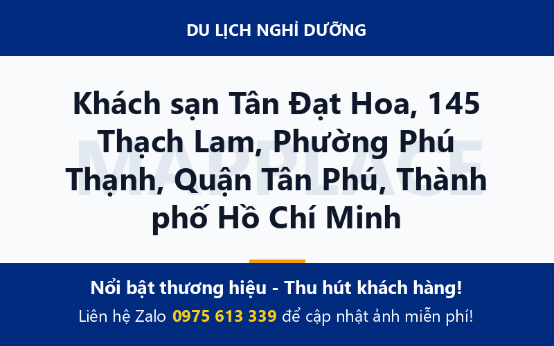 Khách sạn Tân Đạt Hoa, 145 Thạch Lam, Phường Phú Thạnh, Quận Tân Phú, Thành phố Hồ Chí Minh