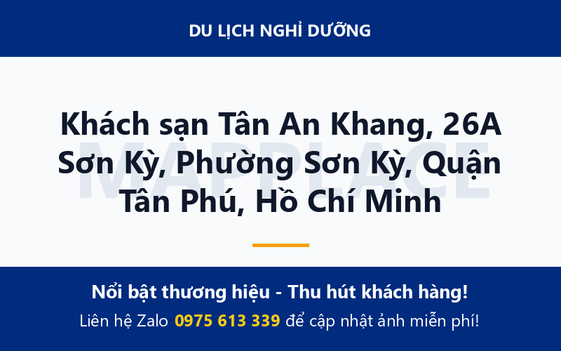Khách sạn Tân An Khang, 26A Sơn Kỳ, Phường Sơn Kỳ, Quận Tân Phú, Hồ Chí Minh