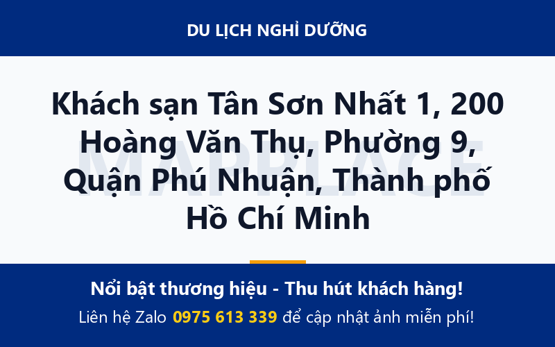 Khách sạn Tân Sơn Nhất 1, 200 Hoàng Văn Thụ, Phường 9, Quận Phú Nhuận, Thành phố Hồ Chí Minh