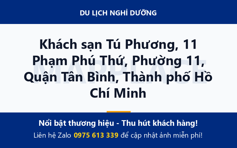 Khách sạn Tú Phương, 11 Phạm Phú Thứ, Phường 11, Quận Tân Bình, Thành phố Hồ Chí Minh