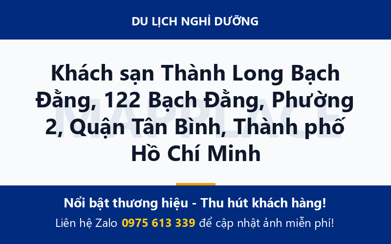 Khách sạn Thành Long Bạch Đằng, 122 Bạch Đằng, Phường 2, Quận Tân Bình, Thành phố Hồ Chí Minh