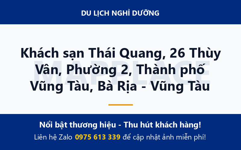 Khách sạn Thái Quang, 26 Thùy Vân, Phường 2, Thành phố Vũng Tàu, Bà Rịa - Vũng Tàu
