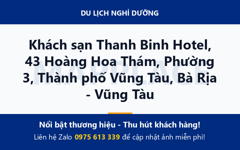 Khách sạn Thanh Binh Hotel, 43 Hoàng Hoa Thám, Phường 3, Thành phố Vũng Tàu, Bà Rịa - Vũng Tàu