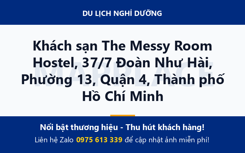 Khách sạn The Messy Room Hostel, 37/7 Đoàn Như Hài, Phường 13, Quận 4, Thành phố Hồ Chí Minh