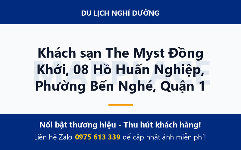 Khách sạn The Myst Đồng Khởi, 08 Hồ Huấn Nghiệp, Phường Bến Nghé, Quận 1