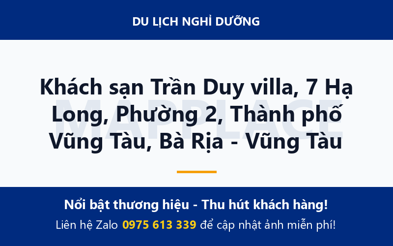 Khách sạn Trần Duy villa, 7 Hạ Long, Phường 2, Thành phố Vũng Tàu, Bà Rịa - Vũng Tàu