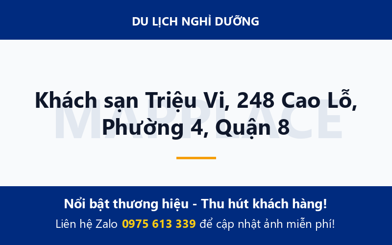 Khách sạn Triệu Vi, 248 Cao Lỗ, Phường 4, Quận 8