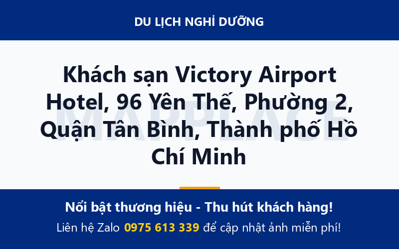 Khách sạn Victory Airport Hotel, 96 Yên Thế, Phường 2, Quận Tân Bình, Thành phố Hồ Chí Minh