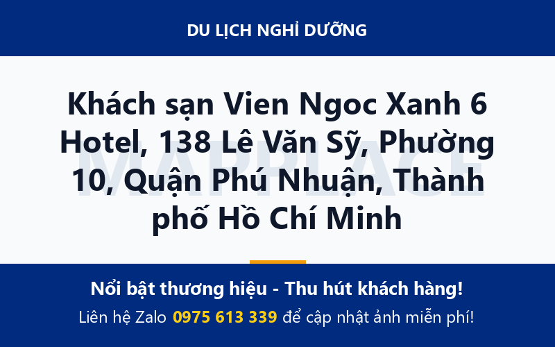 Khách sạn Vien Ngoc Xanh 6 Hotel, 138 Lê Văn Sỹ, Phường 10, Quận Phú Nhuận, Thành phố Hồ Chí Minh
