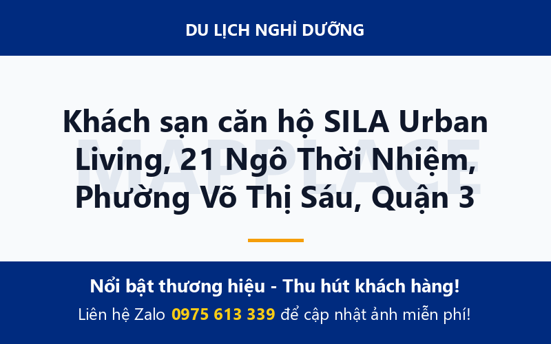 Khách sạn căn hộ SILA Urban Living, 21 Ngô Thời Nhiệm, Phường Võ Thị Sáu, Quận 3