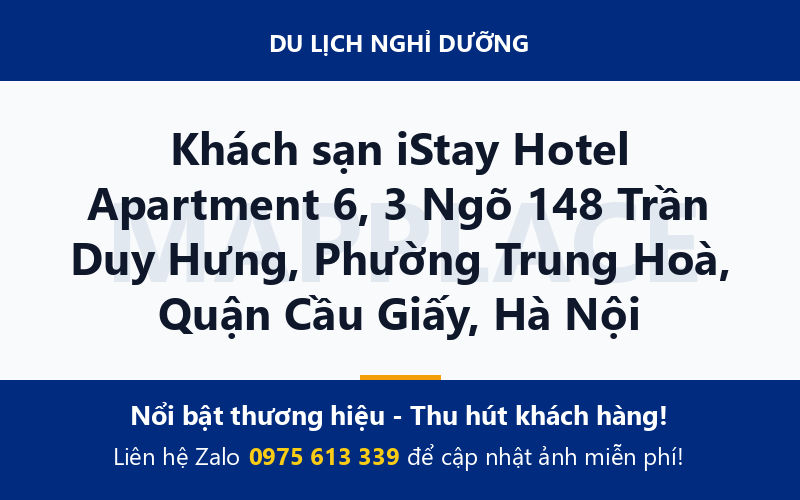 Khách sạn iStay Hotel Apartment 6, 3 Ngõ 148 Trần Duy Hưng, Phường Trung Hoà, Quận Cầu Giấy, Hà Nội