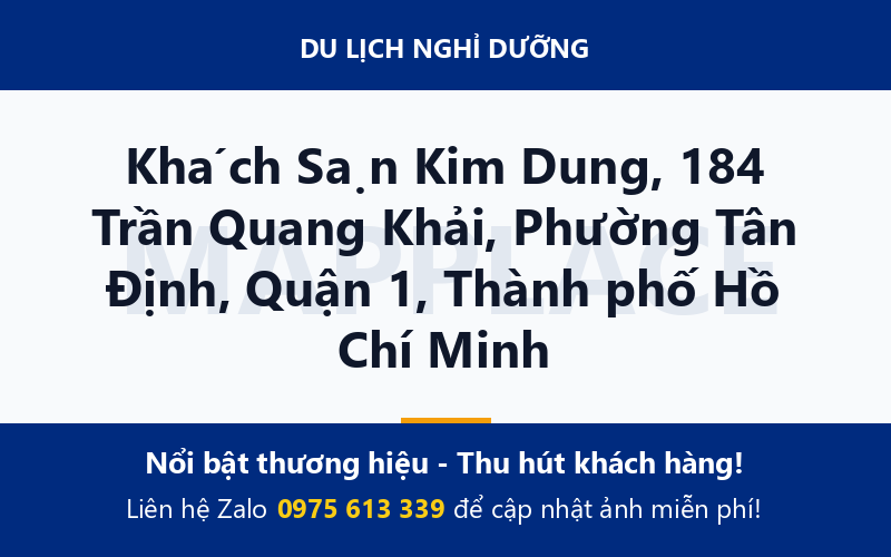 Khách Sạn Kim Dung, 184 Trần Quang Khải, Phường Tân Định, Quận 1, Thành phố Hồ Chí Minh