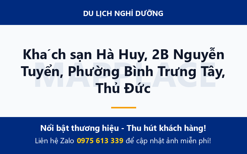 Khách sạn Hà Huy, 2B Nguyễn Tuyển, Phường Bình Trưng Tây, Thủ Đức