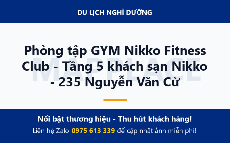 Phòng tập GYM Nikko Fitness Club - Tầng 5 khách sạn Nikko - 235 Nguyễn Văn Cừ
