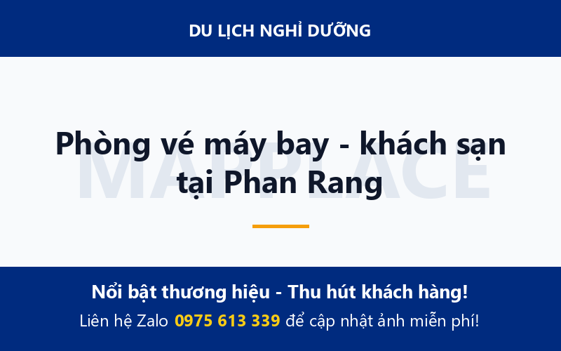 Phòng vé máy bay - khách sạn tại Phan Rang