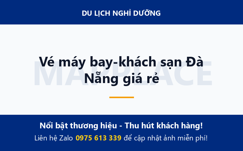 Vé máy bay-khách sạn Đà Nẵng giá rẻ