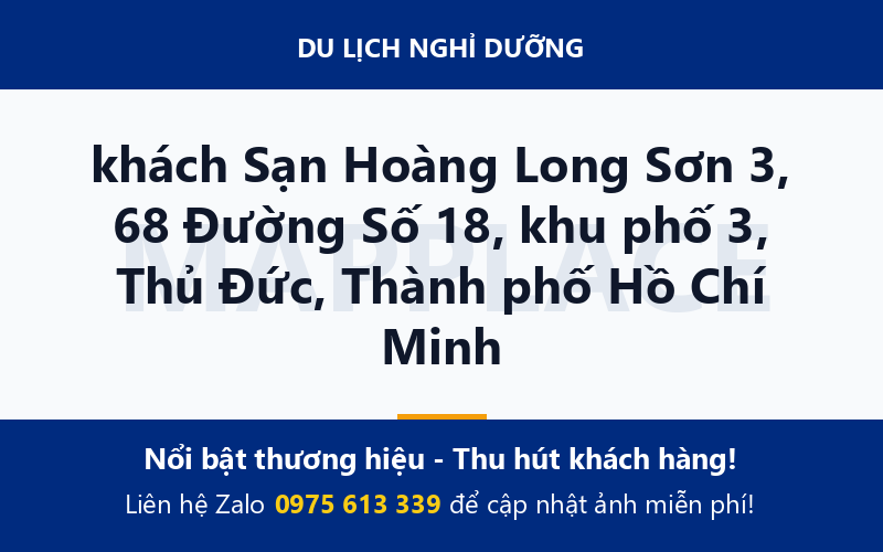 khách Sạn Hoàng Long Sơn 3, 68 Đường Số 18, khu phố 3, Thủ Đức, Thành phố Hồ Chí Minh