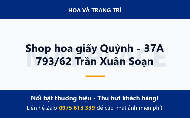 Shop hoa giấy Quỳnh - 37A 793/62 Trần Xuân Soạn