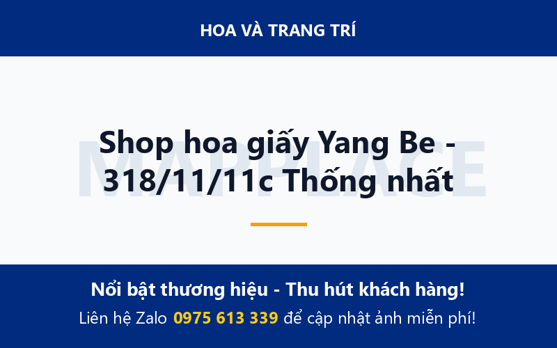 Shop hoa giấy Yang Be - 318/11/11c Thống nhất