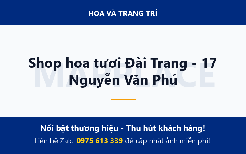 Shop hoa tươi Đài Trang - 17 Nguyễn Văn Phú