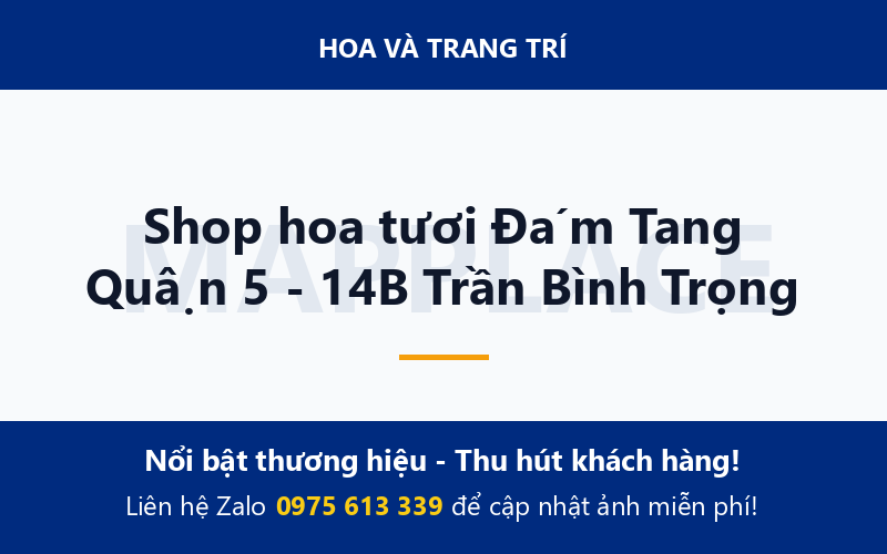 Shop hoa tươi Đám Tang Quận 5 - 14B Trần Bình Trọng
