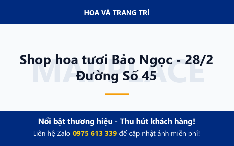 Shop hoa tươi Bảo Ngọc - 28/2 Đường Số 45