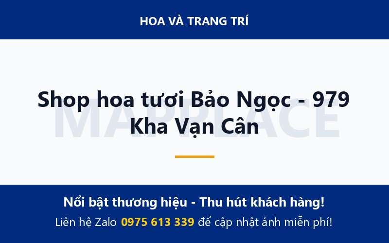 Shop hoa tươi Bảo Ngọc - 979 Kha Vạn Cân