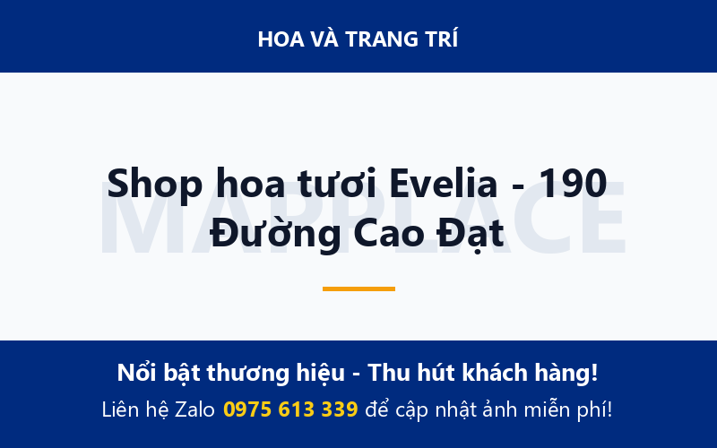 Shop hoa tươi Evelia - 190 Đường Cao Đạt