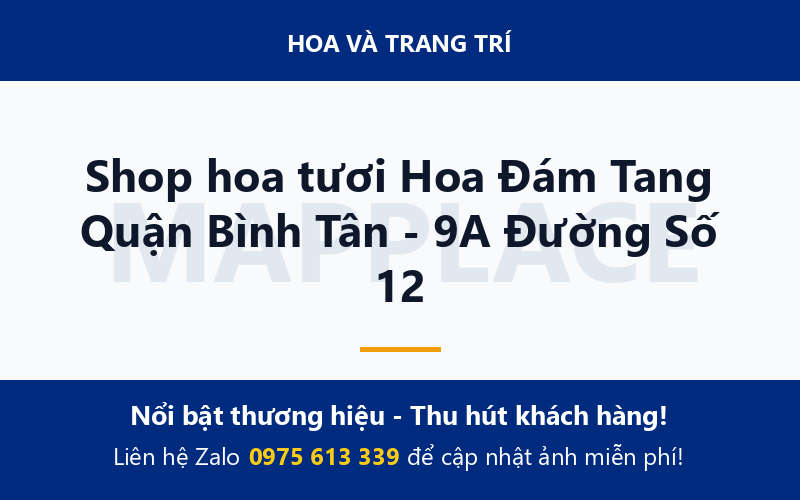Shop hoa tươi Hoa Đám Tang Quận Bình Tân - 9A Đường Số 12