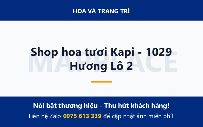 Shop hoa tươi Kapi - 1029 Hương Lô 2