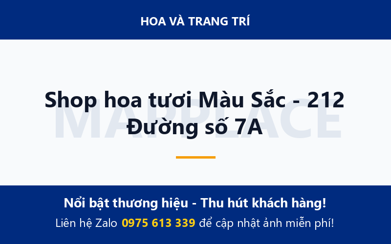 Shop hoa tươi Màu Sắc - 212 Đường số 7A