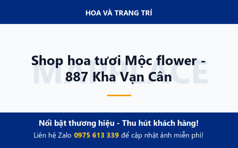 Shop hoa tươi Mộc flower - 887 Kha Vạn Cân