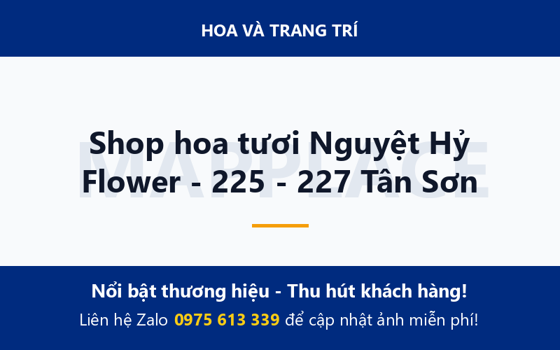 Shop hoa tươi Nguyệt Hỷ Flower - 225 - 227 Tân Sơn