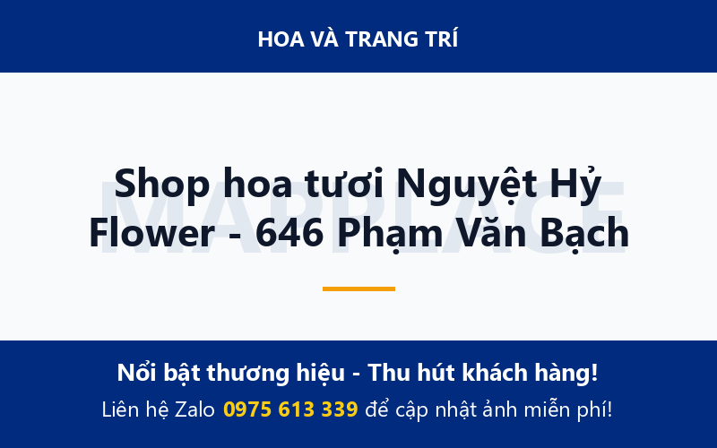 Shop hoa tươi Nguyệt Hỷ Flower - 646 Phạm Văn Bạch