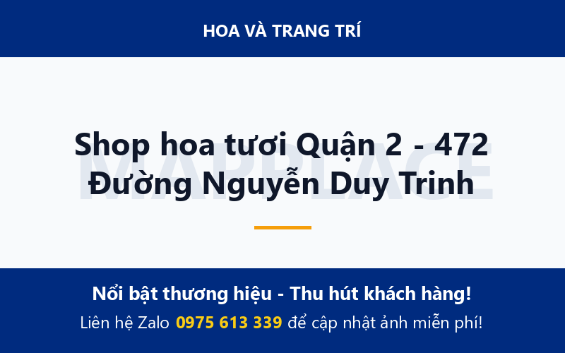 Shop hoa tươi Quận 2 - 472 Đường Nguyễn Duy Trinh
