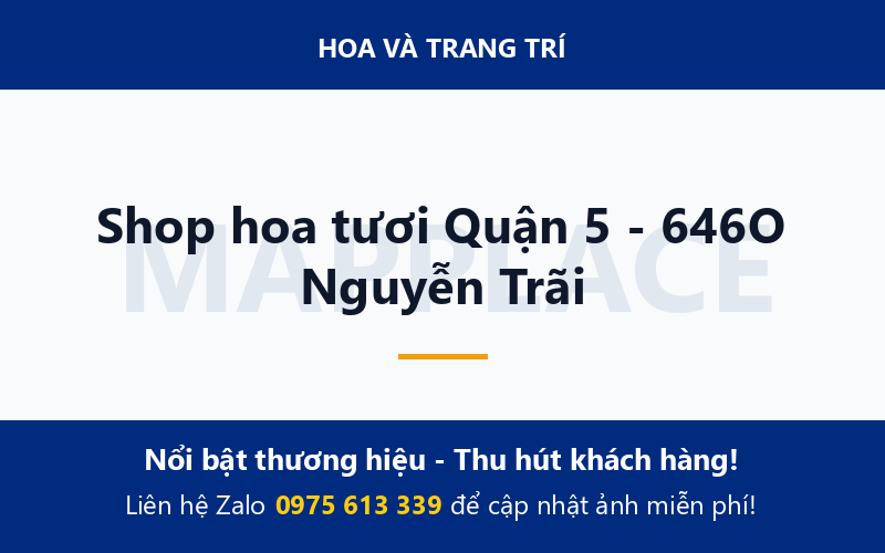 Shop hoa tươi Quận 5 - 646O Nguyễn Trãi