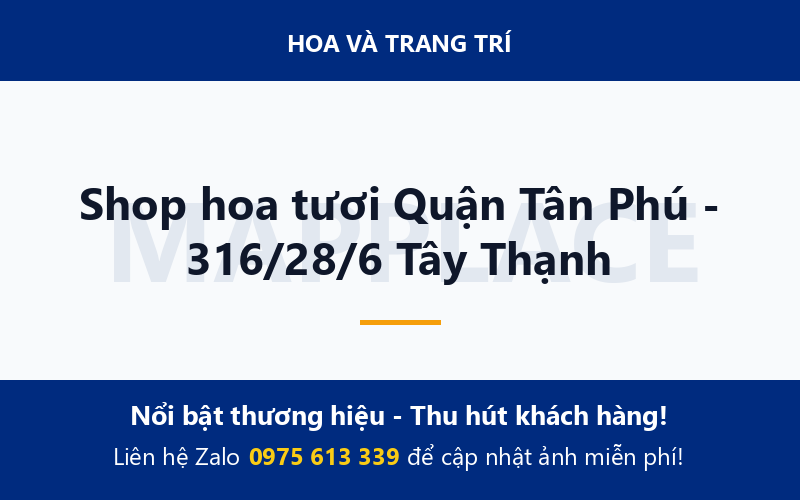 Shop hoa tươi Quận Tân Phú - 316/28/6 Tây Thạnh