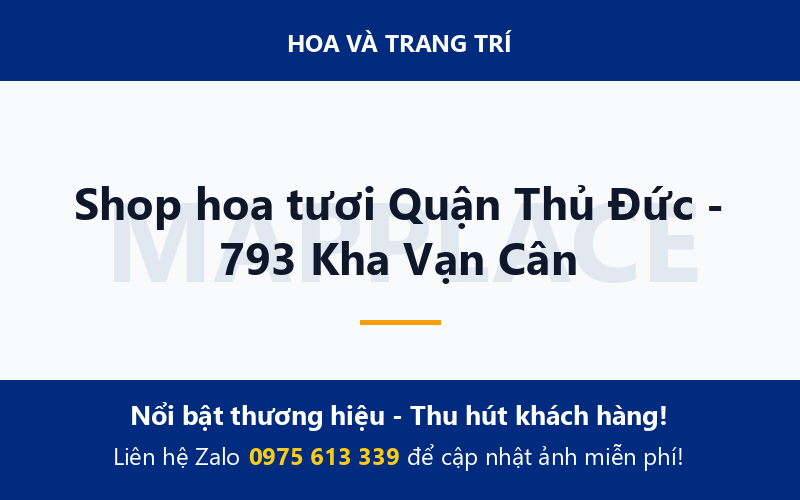 Shop hoa tươi Quận Thủ Đức - 793 Kha Vạn Cân