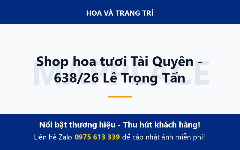 Shop hoa tươi Tài Quyên - 638/26 Lê Trọng Tấn