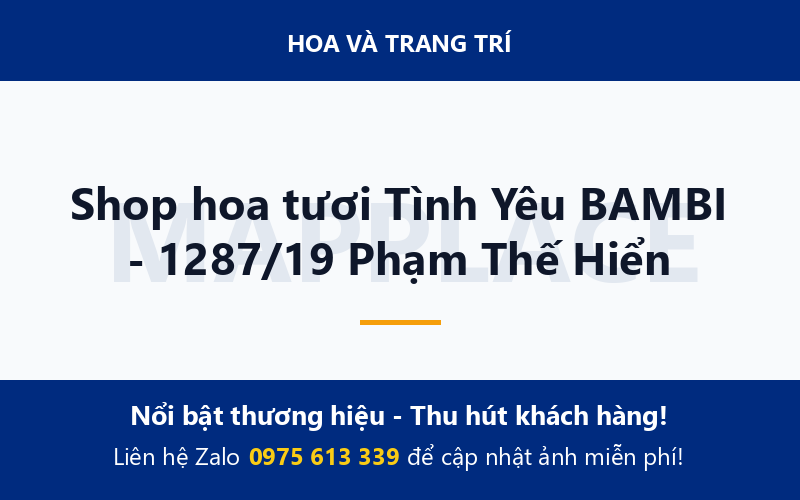 Shop hoa tươi Tình Yêu BAMBI - 1287/19 Phạm Thế Hiển