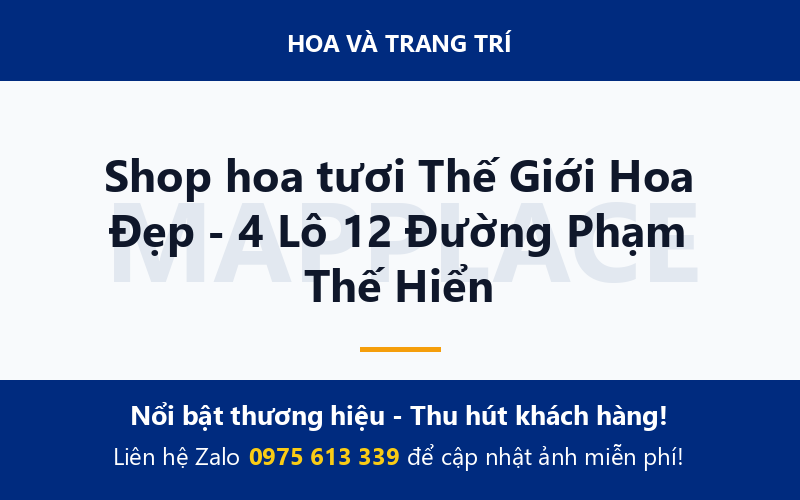 Shop hoa tươi Thế Giới Hoa Đẹp - 4 Lô 12 Đường Phạm Thế Hiển