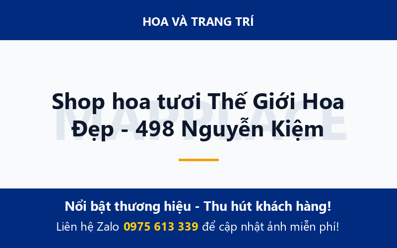 Shop hoa tươi Thế Giới Hoa Đẹp - 498 Nguyễn Kiệm