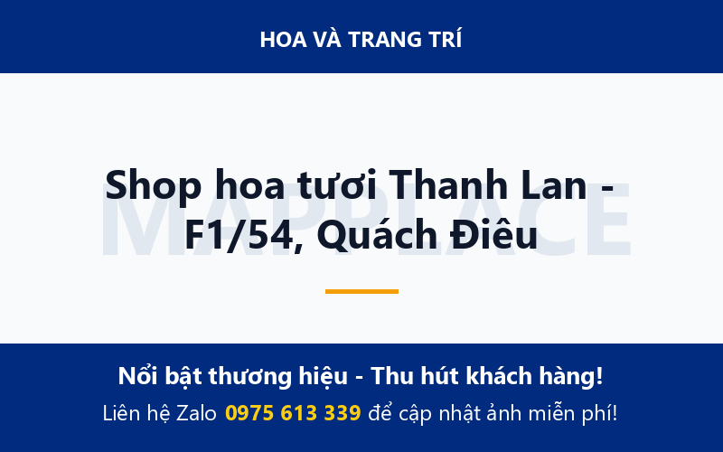Shop hoa tươi Thanh Lan - F1/54, Quách Điêu